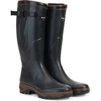 Bronze Aigle Parcours 2 Vario boots, UK 9.5-10, with adjustable strap, textured sole, and reinforced toe.