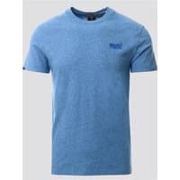 Fresh blue Superdry&Co organic cotton T-shirt, XL, with small logo on chest, short sleeves, and crew neckline.